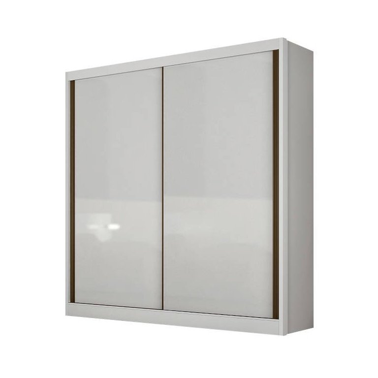 Guarda Roupa Solteiro 2 Portas 3 Gavetas - Virtus -branco - Móveis Novo Horizonte