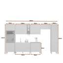Ver imagem 3 de Cozinha Completa 7 Peças Arya 100% Mdf Jequitibá/gris Fosco - Sallar Home