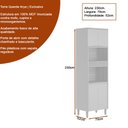 Ver imagem 4 de Cozinha Completa 7 Peças Arya 100% Mdf Jequitibá/gris Fosco - Sallar Home
