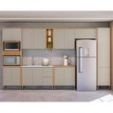 Ver imagem 2 de Cozinha Completa 7 Peças Arya 100% Mdf Jequitibá/gris Fosco - Sallar Home