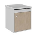Ver imagem 1 de Tanque de Lavanderia 22 Lts + Gabinete Mdf Suspenso + Sifão Cor:madeirado