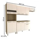 Ver imagem 6 de Armário de Cozinha com Balcão Obliviate 12 Portas 1 Gaveta com Vidro Freijó/soft - Panorama Móveis