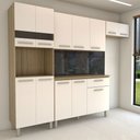 Ver imagem 4 de Armário de Cozinha com Balcão Obliviate 12 Portas 1 Gaveta com Vidro Freijó/soft - Panorama Móveis