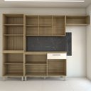 Ver imagem 5 de Armário de Cozinha com Balcão Obliviate 12 Portas 1 Gaveta com Vidro Freijó/soft - Panorama Móveis