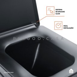 Vaso sanitário Monobloco Topázio Pingoo.casa - Preto - 4