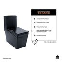 Ver imagem 2 de Vaso sanitário Monobloco Topázio Pingoo.casa - Preto