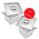 Ver imagem 1 de Kit 6 Cubas Gn's 1/6 100mm + Tampas