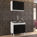 Ver imagem 6 de Armário Califórnia e Balcão para Cooktop Flórida Branco/pto - Lumil