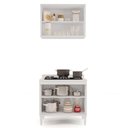 Ver imagem 5 de Armário Califórnia e Balcão para Cooktop Flórida Branco/pto - Lumil