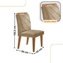 Ver imagem 3 de Mesa de Jantar Carolina com 6 Cadeiras Moderna Mobilia Turim 07/ Laminado