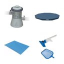 Ver imagem 1 de Kit Filtro 1.250 Litros/Hora + Capa 305 Estrutural + Forro + Kit Limpeza Intex - 110v
