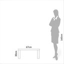 Ver imagem 5 de Mesa de Centro Madeira Industrial 67 Cm Dalla Costa 100% Mdf Cor:off White com Freijó