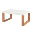 Ver imagem 2 de Mesa de Centro Madeira Industrial 67 Cm Dalla Costa 100% Mdf Cor:off White com Freijó