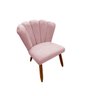 Poltrona Cadeira Pétala Penteadeira - Dritex:veludo Rose - 2