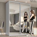 Ver imagem 5 de Guarda Roupa Solteiro com Espelho 2 Portas em BP Belluno 