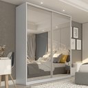 Ver imagem 1 de Guarda Roupa Solteiro com Espelho 2 Portas em BP Belluno 