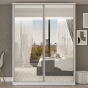 Ver imagem 2 de Guarda Roupa Solteiro com Espelho 2 Portas em BP Belluno 