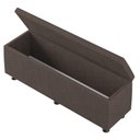 Ver imagem 3 de Baú Sapateira Estofada Casal 140 Cm Venus Veludo Skybox Marrom