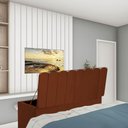 Ver imagem 1 de Calçadeira Baú Recamier Solteiro 100CM Alanis Suede Terracota - D A DECOR