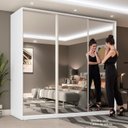 Ver imagem 6 de Guarda Roupa Casal com Espelho 3 Portas em BP Belluno