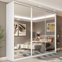 Ver imagem 1 de Guarda Roupa Casal com Espelho 3 Portas em BP Belluno