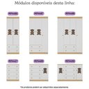 Ver imagem 7 de Quarto de Bebê Completo com Berço Americano 3 em 1 Teddy Multimóveis Mp4656 Madeirado/branco