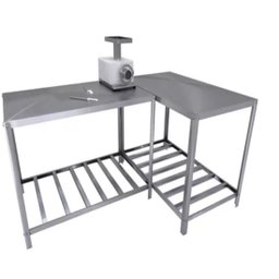 2 Bancadas de Secagem e Tosa em Aço Inox com 1 Prateleira-multiuso - 4