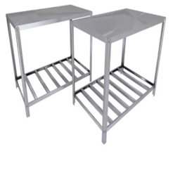 2 Bancadas de Secagem e Tosa em Aço Inox com 1 Prateleira-multiuso - 2