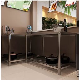 2 Bancadas de Secagem e Tosa em Aço Inox com 1 Prateleira-multiuso - 1