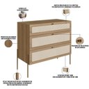 Ver imagem 4 de Cômoda com 03 Gavetas para Quarto Closet Industrial Indy A03 Hanover Dourado