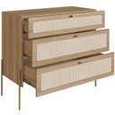 Ver imagem 3 de Cômoda com 03 Gavetas para Quarto Closet Industrial Indy A03 Hanover Dourado