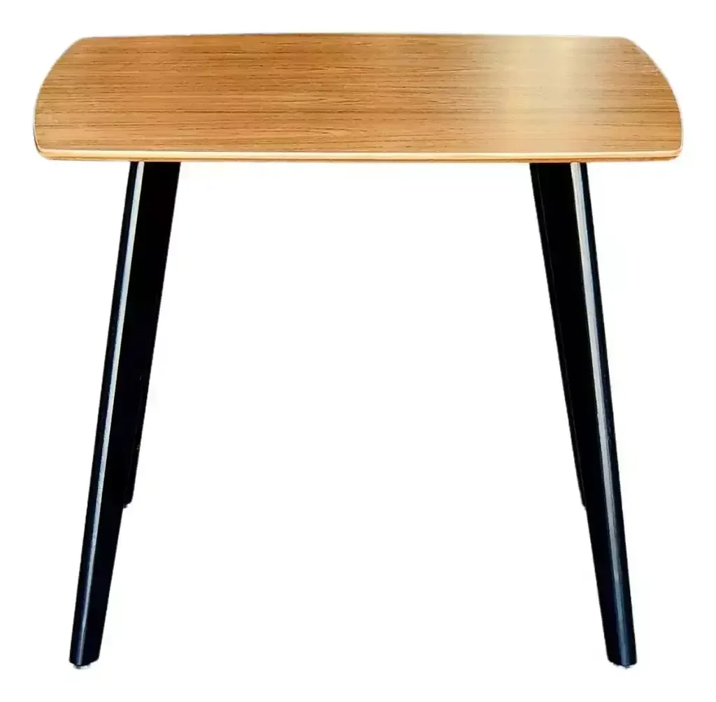 Mesa de Madeira Quadrada Especial 90cm Freijó Pés Pretos - Dina - 2