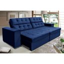 Ver imagem 1 de Sofá Retrátil e Reclinável 2,10m Suede Vancouver Azul