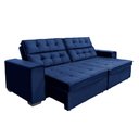 Ver imagem 2 de Sofá Retrátil e Reclinável 2,10m Suede Vancouver Azul