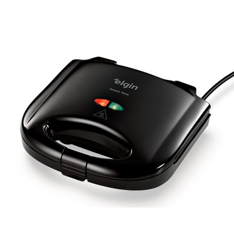 Sanduicheira Grill Antiaderente Snack Time 2 Em 1 Elgin 750W Misteria Para Lanches 110V