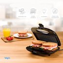 Ver imagem 7 de Sanduicheira Grill Antiaderente Snack Time 2 Em 1 Elgin 750W Misteria Para Lanches 110V