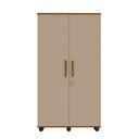 Ver imagem 5 de Guarda Roupa Solteiro Multiuso sem Gaveta Reforçado Ouro Fechadura com Chave Amêndoa / Fendi