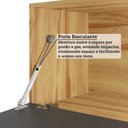 Ver mais imagens de Armário de Cozinha com Balcão e Tampo 12 Portas 4 Gavetas Pérola 100% Mdf Vidro Reflecta Amêndoa/chu