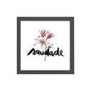 Ver imagem 1 de Quadro Quadrado Saudade Floral 20x20cm:Madeira branca
