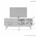 Ver imagem 4 de Rack para Tv 70'' Sereno com Porta em Detalhe Ripado:cinamomo
