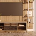 Ver imagem 2 de Estante para TV até 75 Polegadas Vidro Reflecta com Prateleiras 100% MDF com LED Lincoln Float