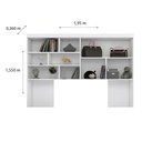 Ver imagem 4 de Guarda Roupa Chiara 2 Portas e 2 Gavetas + Módulo Aéreo p/ Quarto Infantil Branco - Phoenix Baby