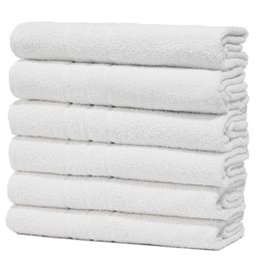 Kit 6 Toalhas de Banho Branca Hotel Macia Felpuda - Prata - Branco - 1