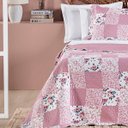 Ver imagem 2 de Kit Cobre Leito Colcha Colby King Micropercal 200 Fios Dupla Face C/ Bag 3 Peças - Patchwork Le - Ro