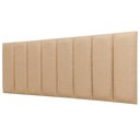 Ver imagem 3 de Cabeceira Queen Linho Bege Placa Modulada Estofada Ripada Adesiva