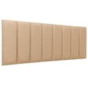 Ver imagem 1 de Cabeceira Queen Linho Bege Placa Modulada Estofada Ripada Adesiva