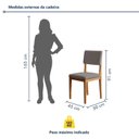 Ver imagem 2 de Kit 4 Cadeiras para Sala de Jantar Pés Madeira Maciça Carol Cinza/Cinamomo/Linho Prata