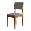 Ver imagem 3 de Kit 4 Cadeiras para Sala de Jantar Pés Madeira Maciça Carol Cinza/Cinamomo/Linho Prata