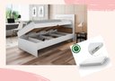 Ver imagem 1 de Cama Solteiro Reforçada com Baú e Colchão Solteiro D20 Larissa Mdf/mdp Branca