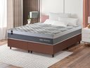 Ver imagem 1 de Conjunto Cama Box c/ Molas Ensacadas Sheffield Cinza Queen 158x198x65